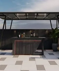 Party terrace and bar counter project detail 9